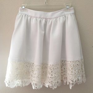 Express White Skirt with Lace